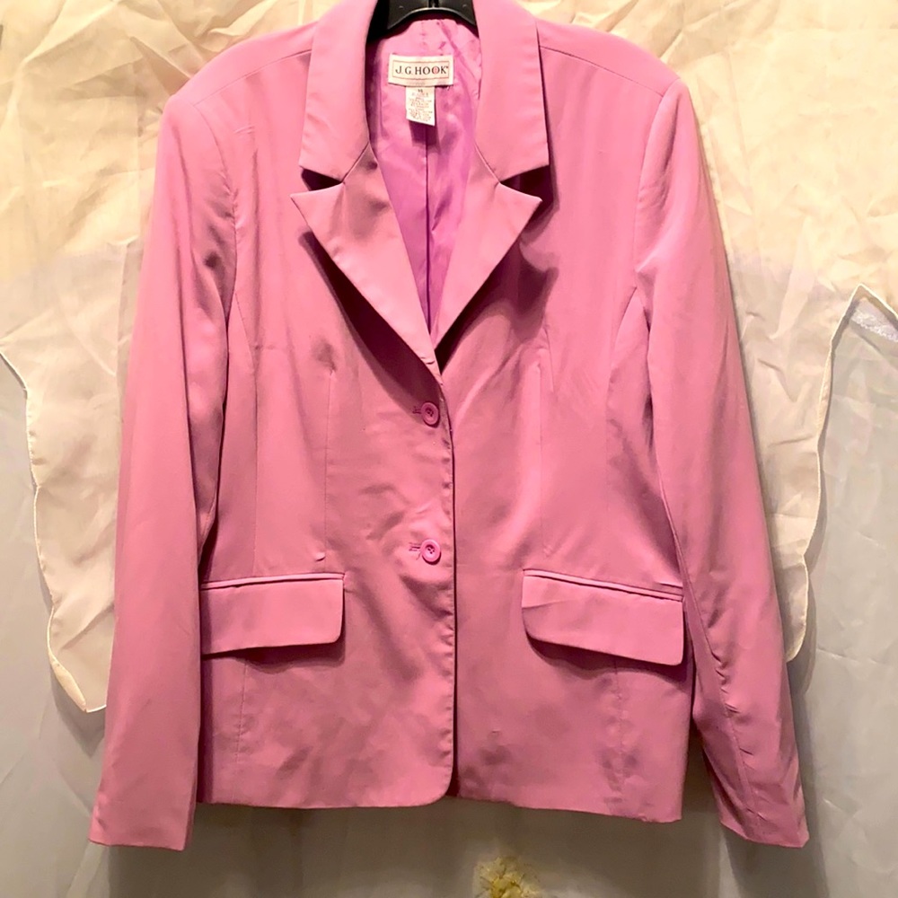 J. G. HOOK LILAC POLY/RAYON SUIT BLAZER SZ 14